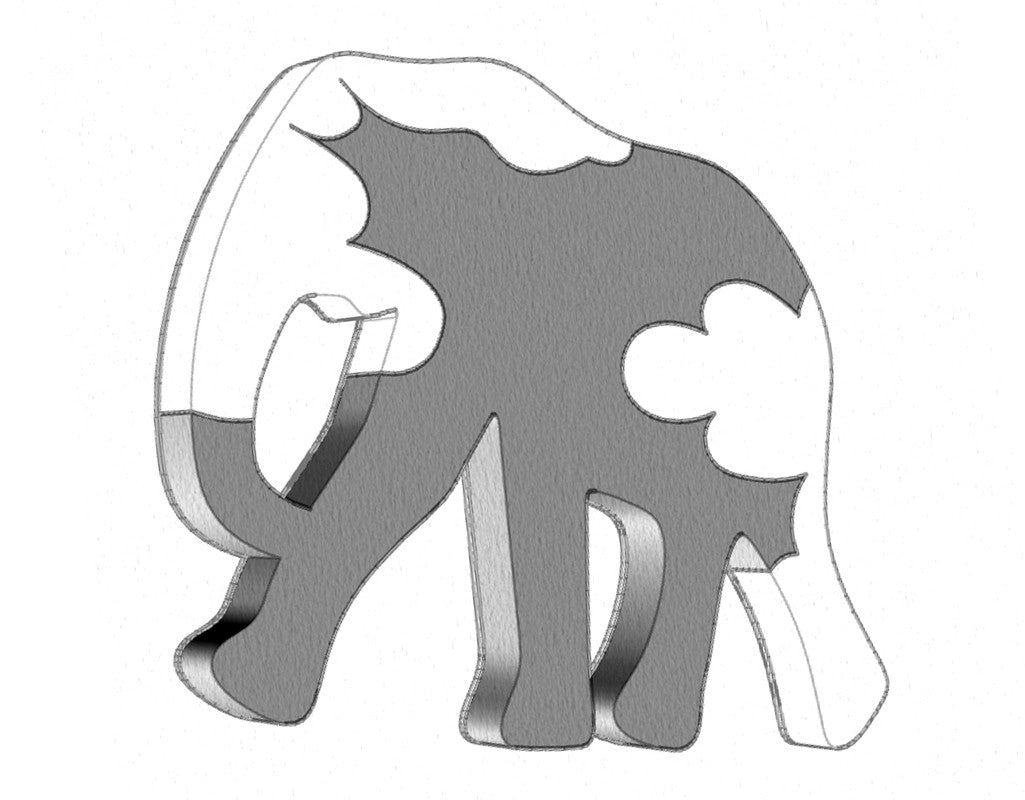 Elephant Pendant Inlay | Cloud