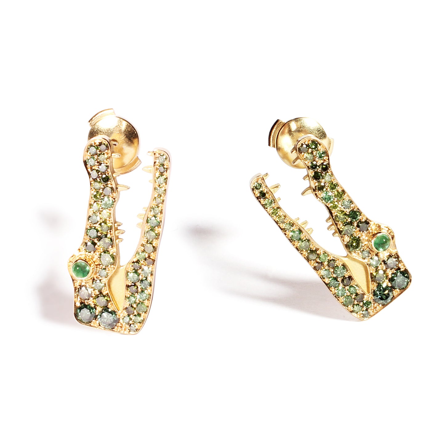 Crocodile Earrings Pave