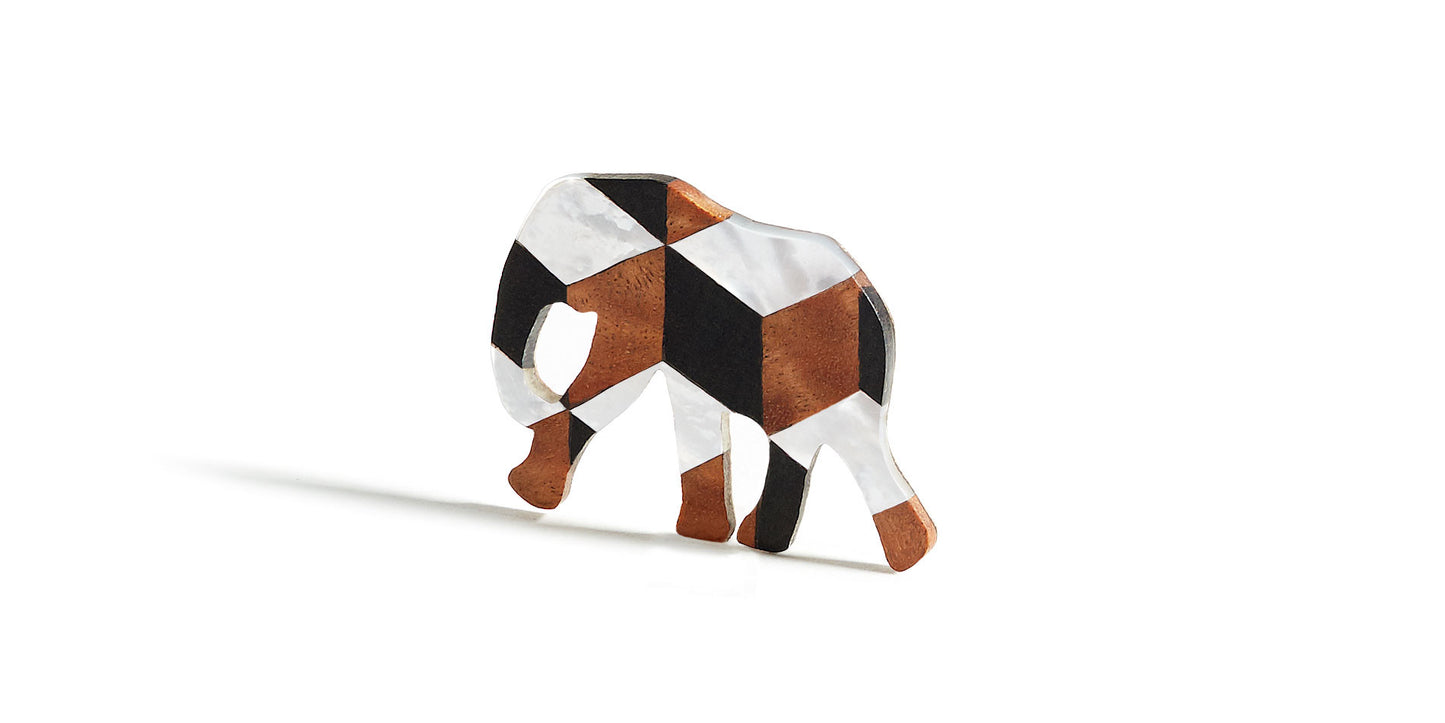 Elephant Pendant Inlay | Cube