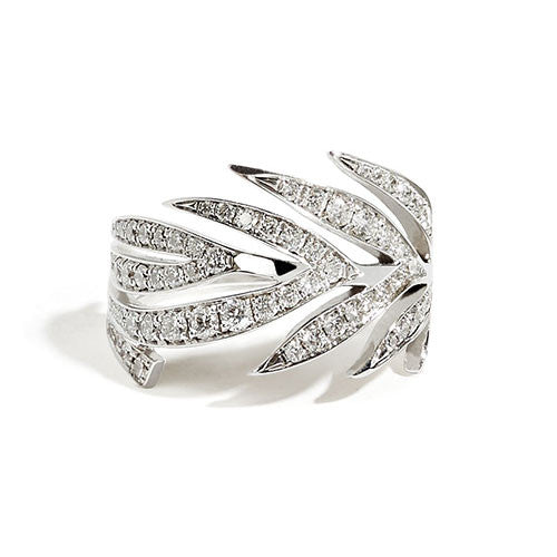 Leaf Ring Full Pave Winter