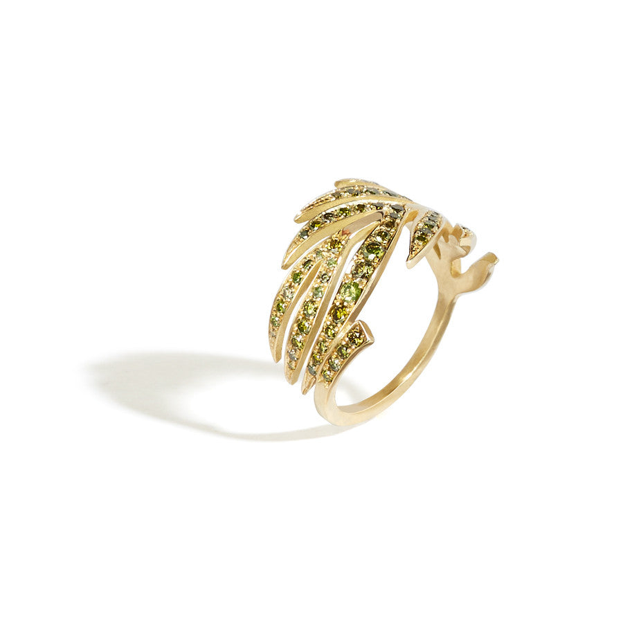 Leaf Ring Full Pave Spring