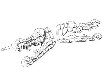 Micro Crocodile Stud Earrings