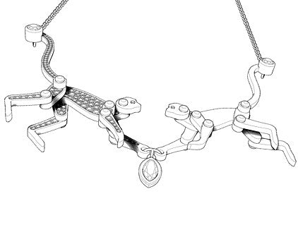 Double Monkey Necklace