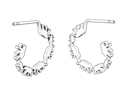 Elephant Cycle Earrings