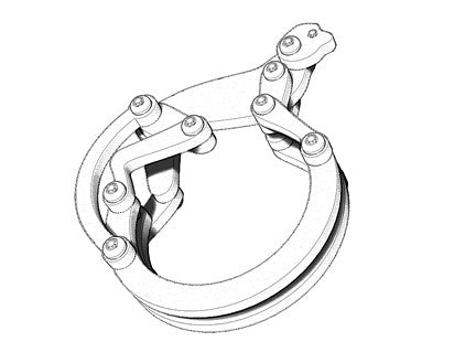 Monkey Ring with Diamonds with Custom Engraving + Shipping to EU/Spain