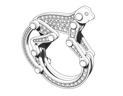 Monkey Ring Pave