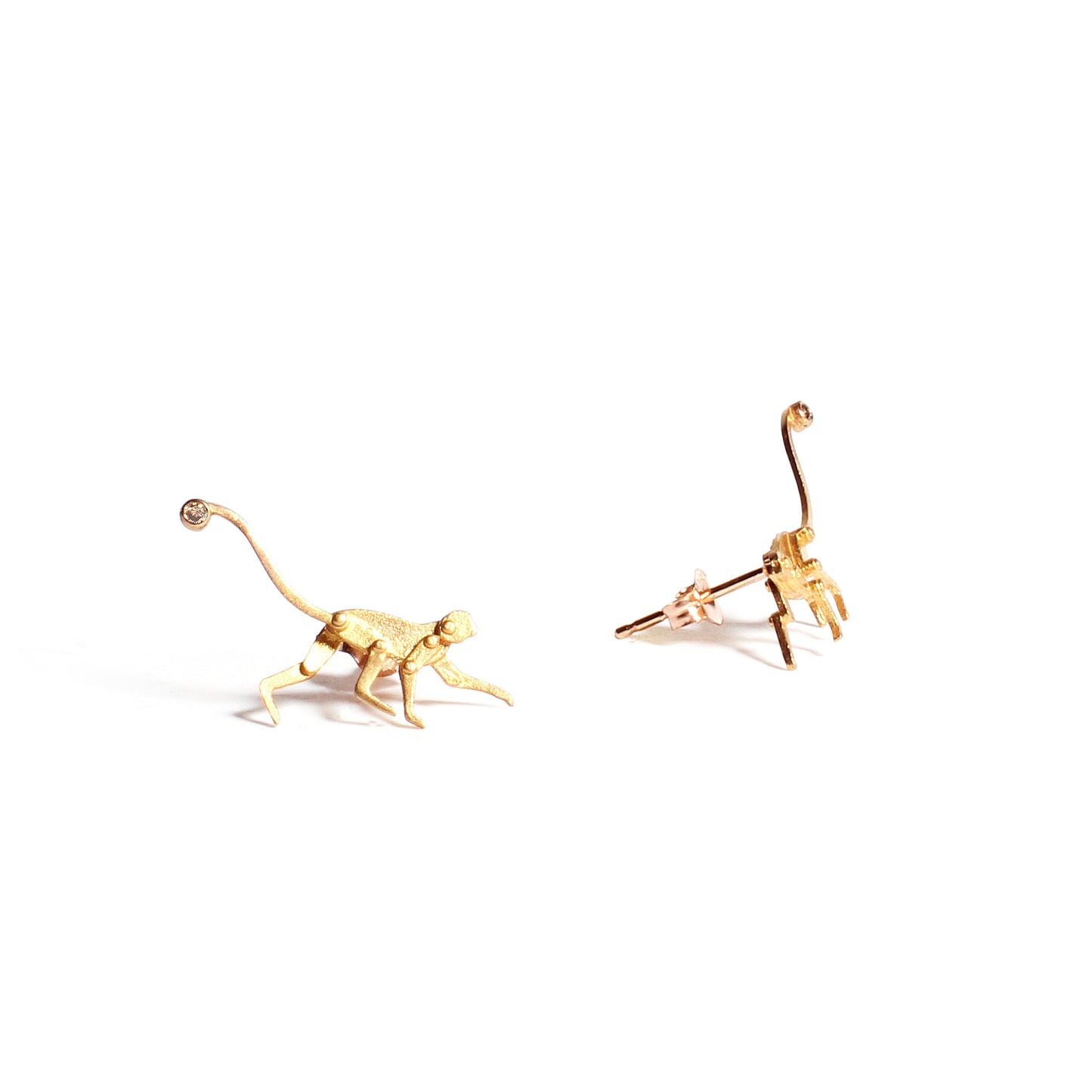 Single Micro Monkey Earrings Right Side