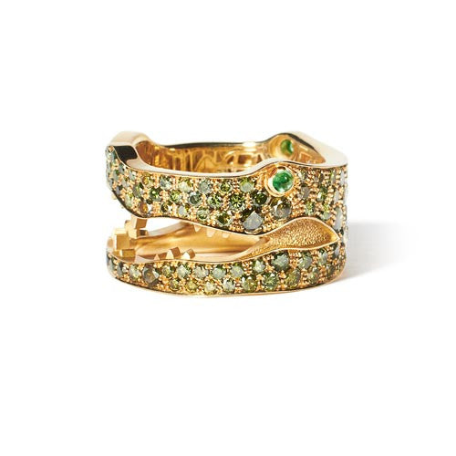 Crocodile Ring Pave