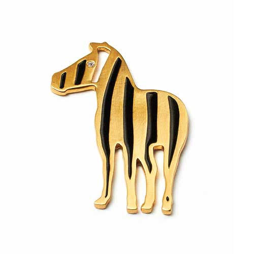 Zebra Pendant Enamel