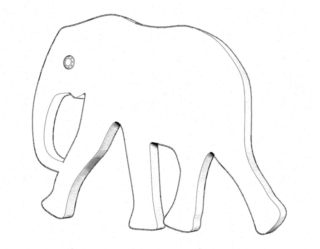 Elephant Pendant Engraved | Eye