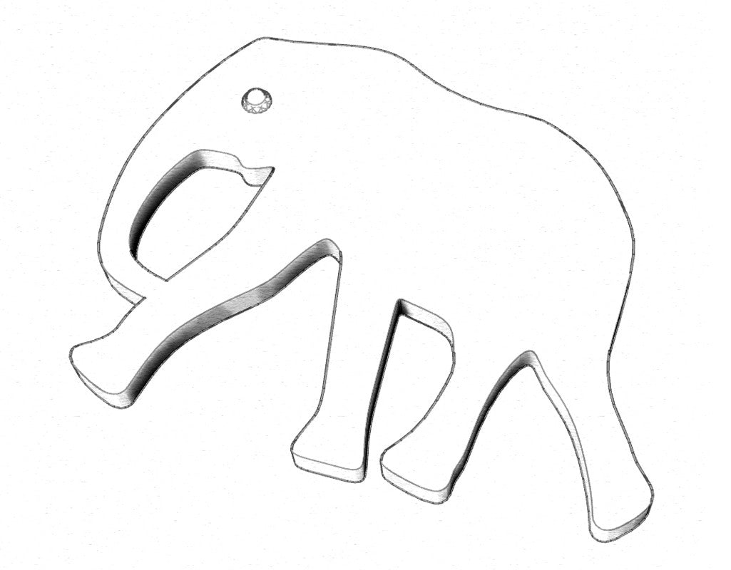 Elephant Pendant Engraved | Fly