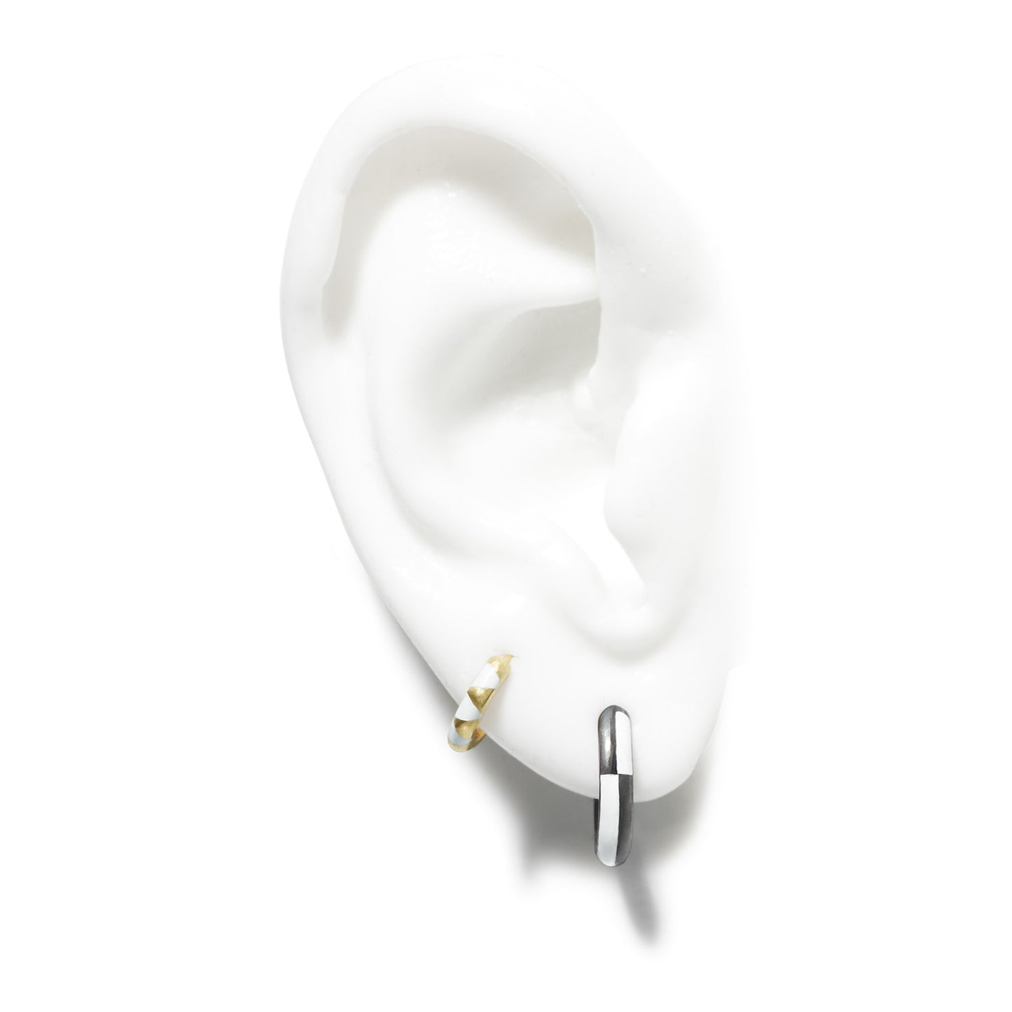 Deco(Oval) Hoop Earrings