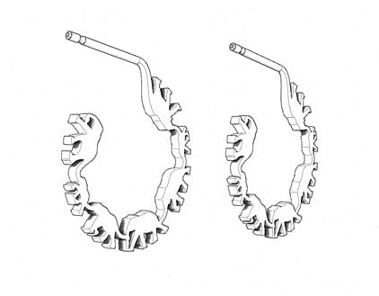 Elephant Cycle Earrings