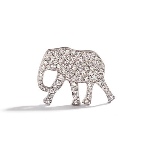 Elephant Pendant Pave | White Diamonds